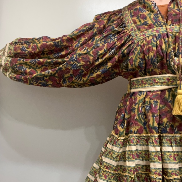 Floral Mini Dress Balloon Sleeve Tunic Size  Small Sunday Ritual - Picture 5 of 11